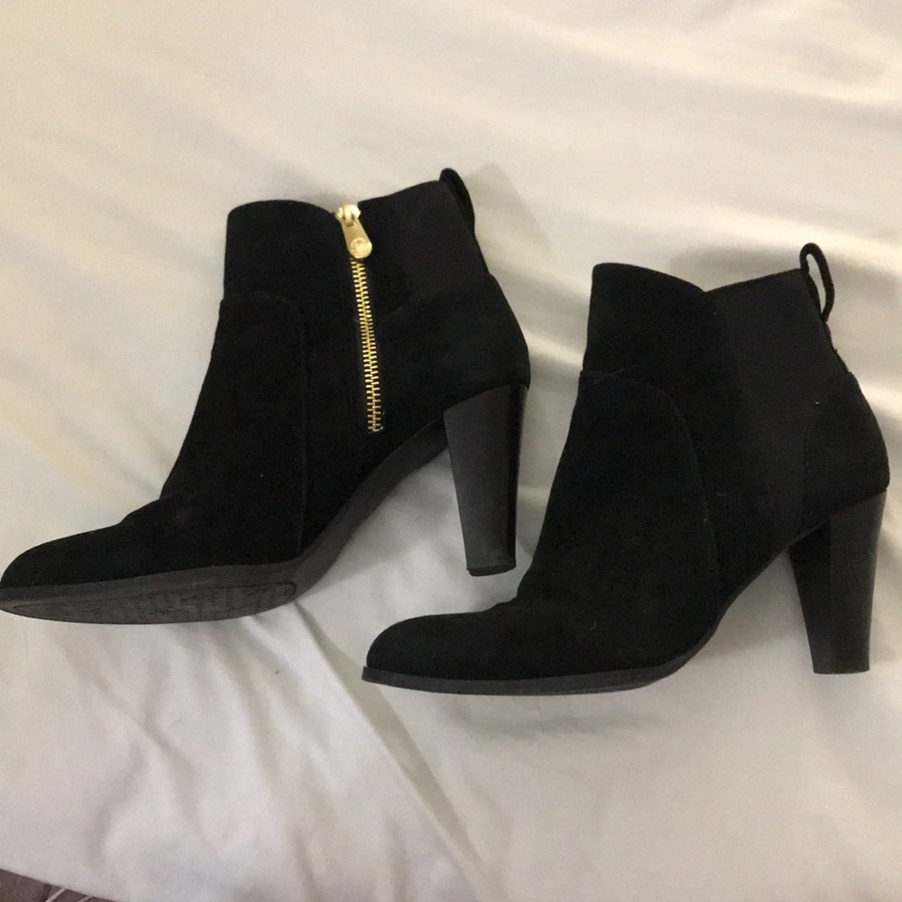 Genuine Suede heeled booties